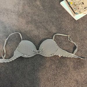 striped target bikini top